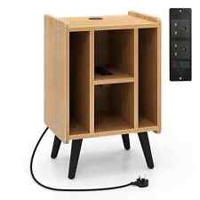 COSTWAY Record Player Stand Vinyl Record Storage Turntable Stand-Natural