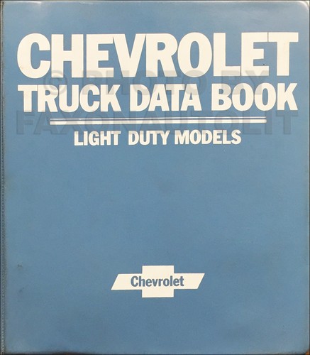 1982 chevy truck data - truck, book