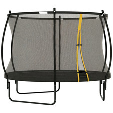 SPORTNOW 10ft Trampoline with Enclosure Net and Spring Cover, Black