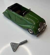 TRIANG MINIC STREAMLINE SPORTS TOURER 14M GREEN TINPLATE WORKING CLOCKWORK MOTOR