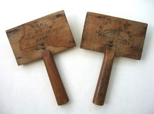 2 Old Vintage Antique Wooden