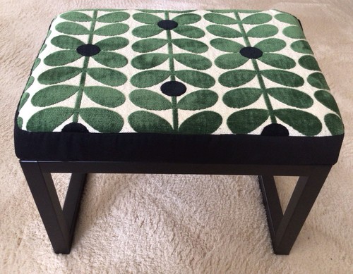 New footstool covered with - new,
