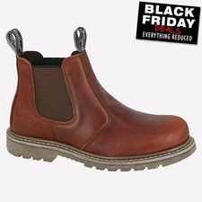 Woodland Davenport Mens Slip On Casual Classic Fashion Chelsea Ankle Boots Brown