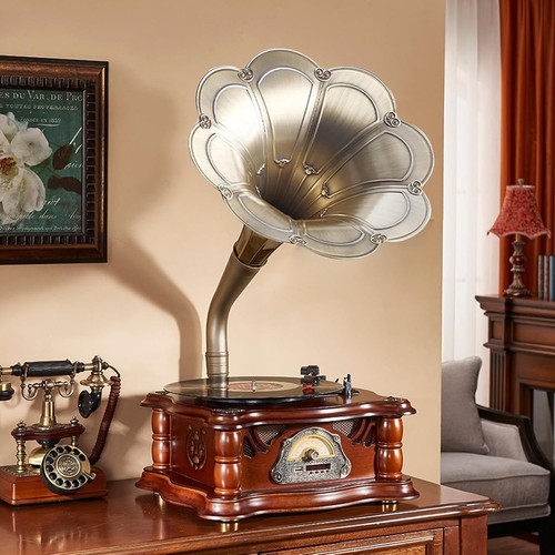 Vintage gramophone with - vintage,