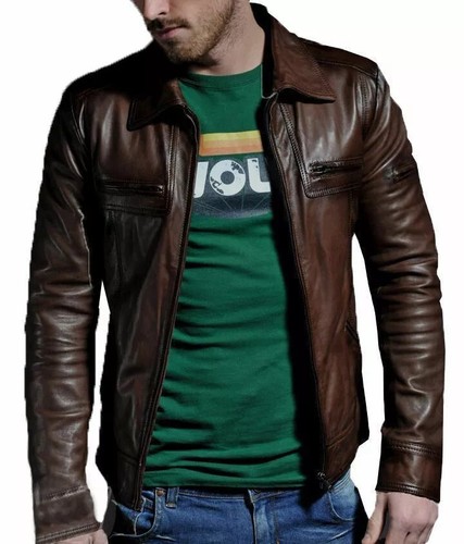 Men genuine lambskin leather - genuine,