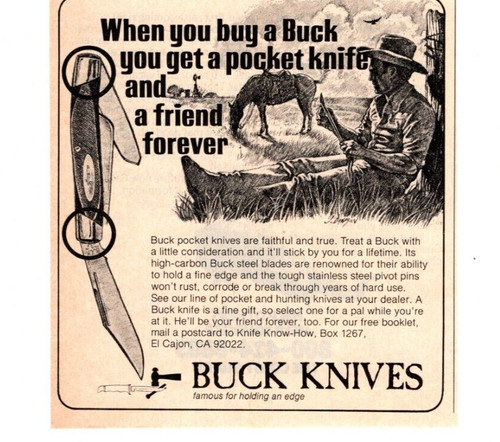 Vintage 1975 buck knives print - 1975,