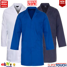 UNISEX DOCTORS COAT MEDICAL LAB HYGIENE FOOD INDUSTRY LABORATORY NURSING OVERALL