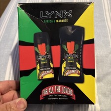 LYNX Africa & Marmite Body Spray & Body Wash Gift Set Rare Discontinued BNIB