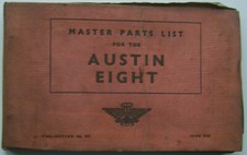 Austin Eight 8 1945-1947 original Illustrated Master Parts List 1948 Pub No 371