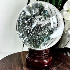 8.34LB 147mm Clear melting Quartz sphere Quartz White Crystal ball Healing