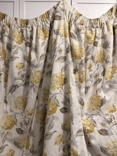 STUNNING BESPOKE HUGE LAURA ASHLEY HYDRANGEA CAMOMILE 4x CURTAINS,ties&valances