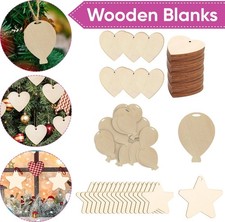 Blank Wooden Shapes Hearts