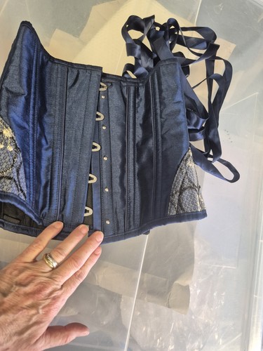 Corset story black mesh - corset,