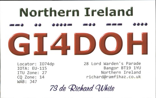 Vintage qsl card - vintage, gi4doh