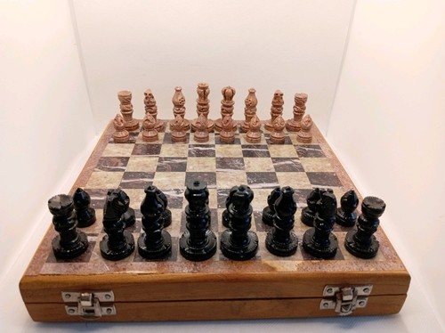 Marble chess set with - marble, wooden