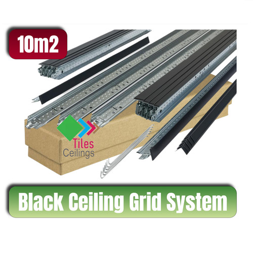 10m2 black suspended - suspended, ceiling