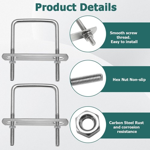 Square bolts 304 stainless - square, u-bolts