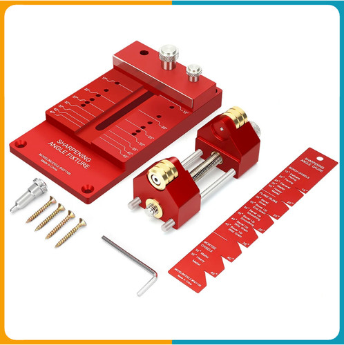 Sharpening system honing guide - system,
