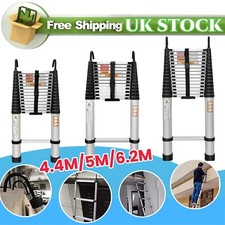 Stepladder Telescopic Extendable Portable Aluminium Ladder (4.4m/5m/6.2m) EN131