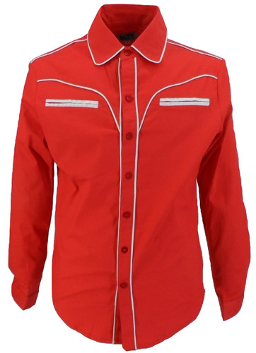 Mazeys mens red western cowboy - red,