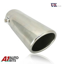 New Stainless Steel Chrome Exhaust Tail Rear Tip End Muffler Pipe Uk Stock