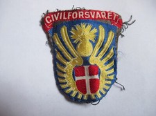 authentic 1960s-1970s Danish Civil Defence insignia badge patch cloth military