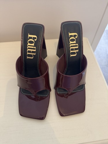 Ladies burgundy shoes - burgundy, 4