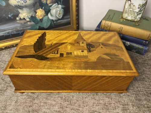 Vintage wooden marquetry