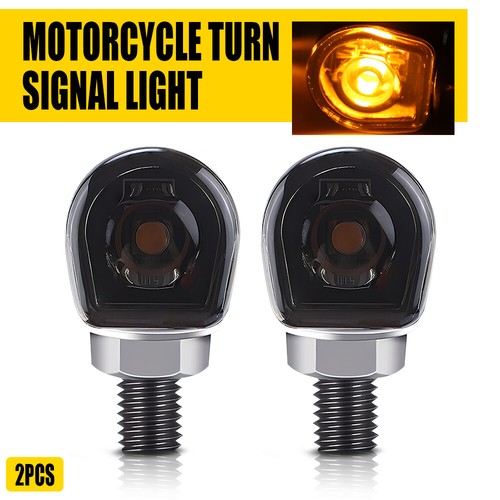 Motorcycle black amber led - 2x,