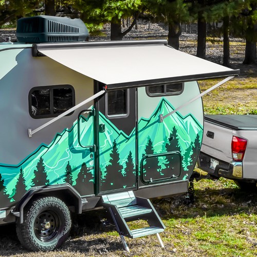 Awning roll wind - out, sun