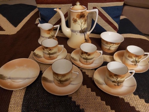Antique noritake coffee set - noritake,