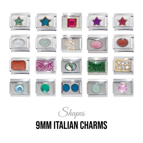 Shapes 9mm italian charm - charm,