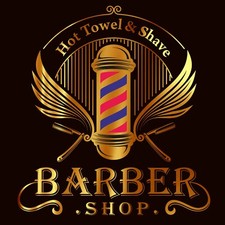  Barber Shop Hot Towel & Shave Window Sticker Custom Front Sign Decal Salon