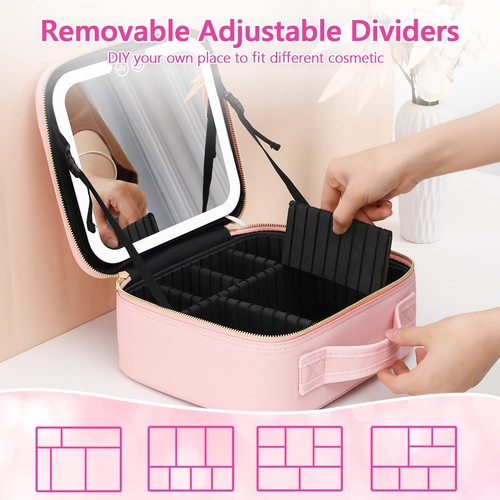 Led makeup bag with - led,
