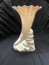 BELLEEK Irish China Heritage Collection ROCK SPILL VASE Ireland, 23cm/ 9”