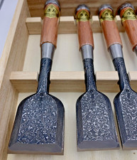Tasai Mokume Oire Nomi Bench Chisel Set Of 10 - Boxed - Unused Japanese Tools