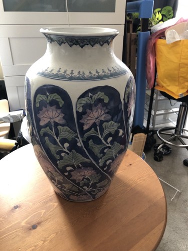 Large floor standing vase - floor, blue