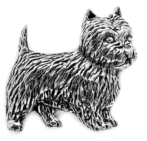 Westie dog pin badge - pin, (english