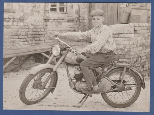 Handsome guy motorcycle - a,