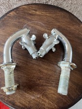 Vintage Chrome Bath & Sink Taps Hot And Cold Plus Plug