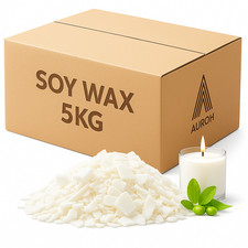 5 KG 100% Pure Soy Wax/Soya Candle Making Wax Natural Flakes Clean Burning UK