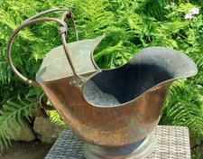 ART NOUVEAU COAL BUCKET COPPER