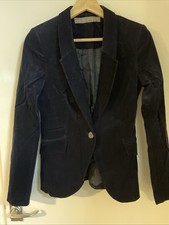 Zara Navy Fitted Corduroy