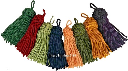 Silky key tassels - key, x4