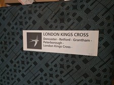BR InterCity Swallow Carriage Window Label  London Kings Cross Route (Blue Card)