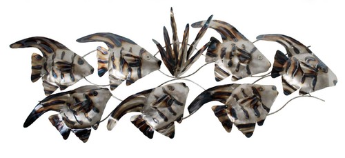School silver angel fish - school,