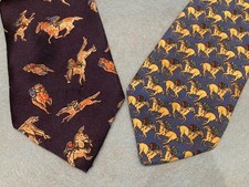 Two Horse Racing Themed Ties -