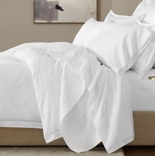Boll and Branch Signature Basketweave Quilt White Full/Queen