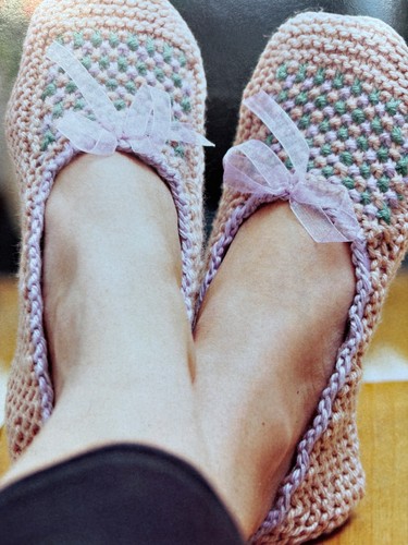 Fabulous easy knit slippers - easy,