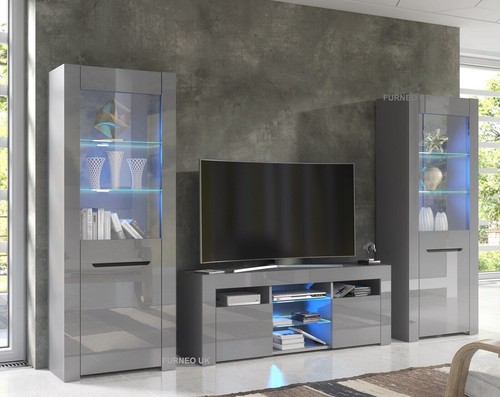 Unit high gloss grey matt - high,